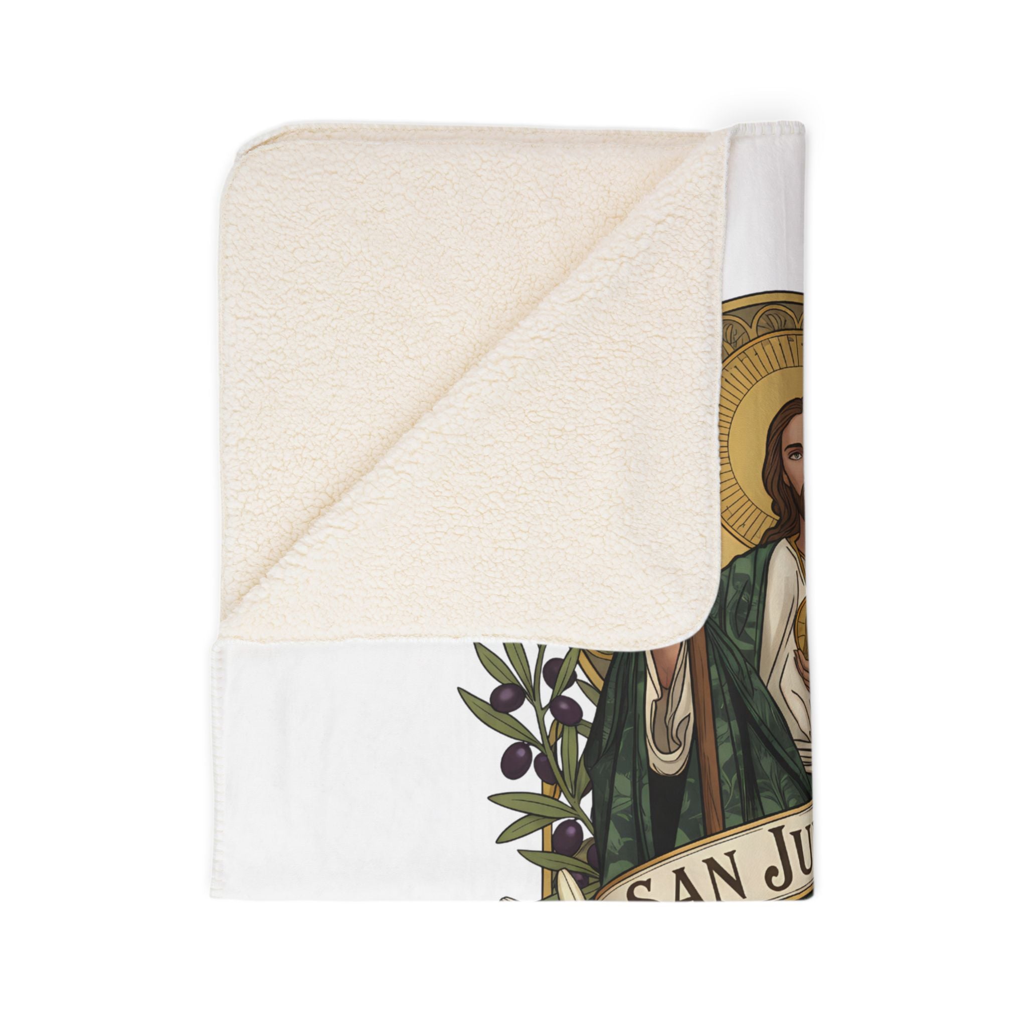 Saint Judas Fleece Sherpa Blanket