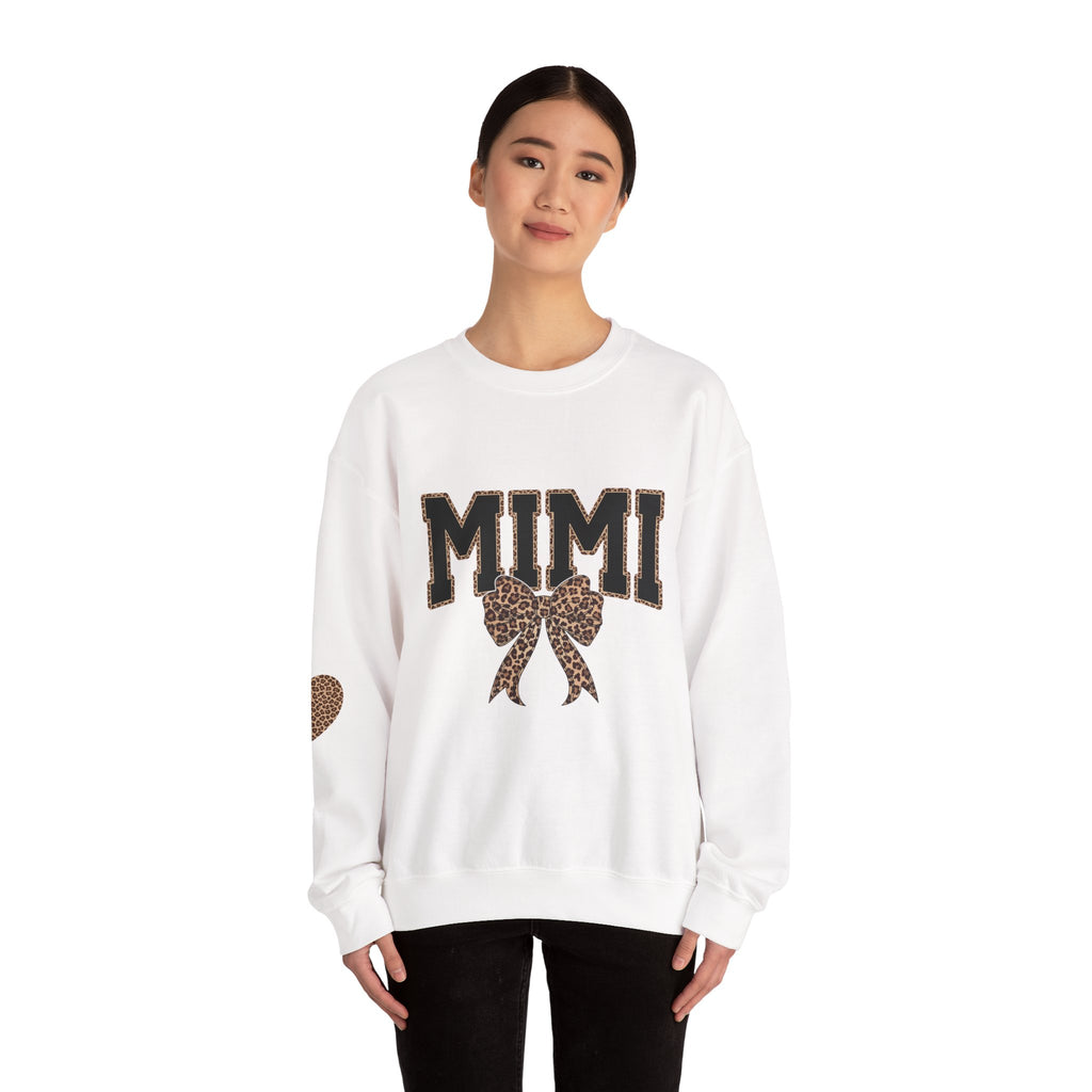 Mimi Leopard Bow Crewneck Sweatshirt