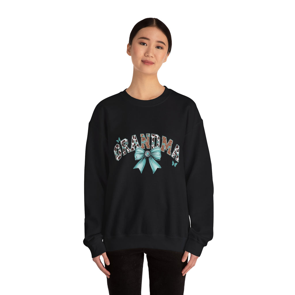 Grandma Teal Bow Sweatshirt