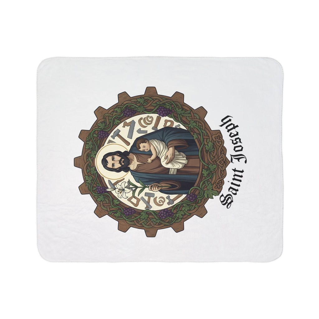 Saint Joseph Fleece Sherpa Blanket