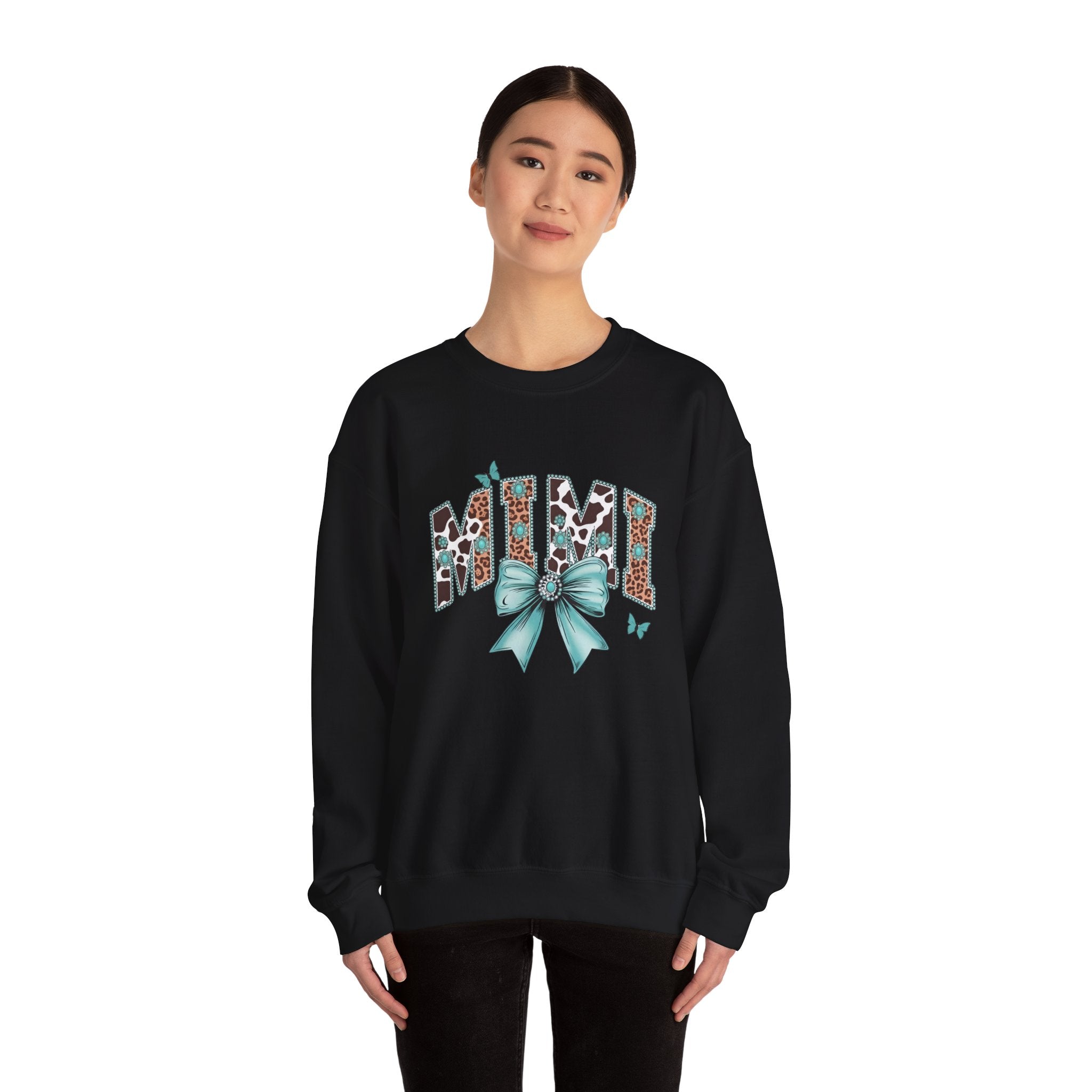 Mimi Teal Bow Sweatshirt