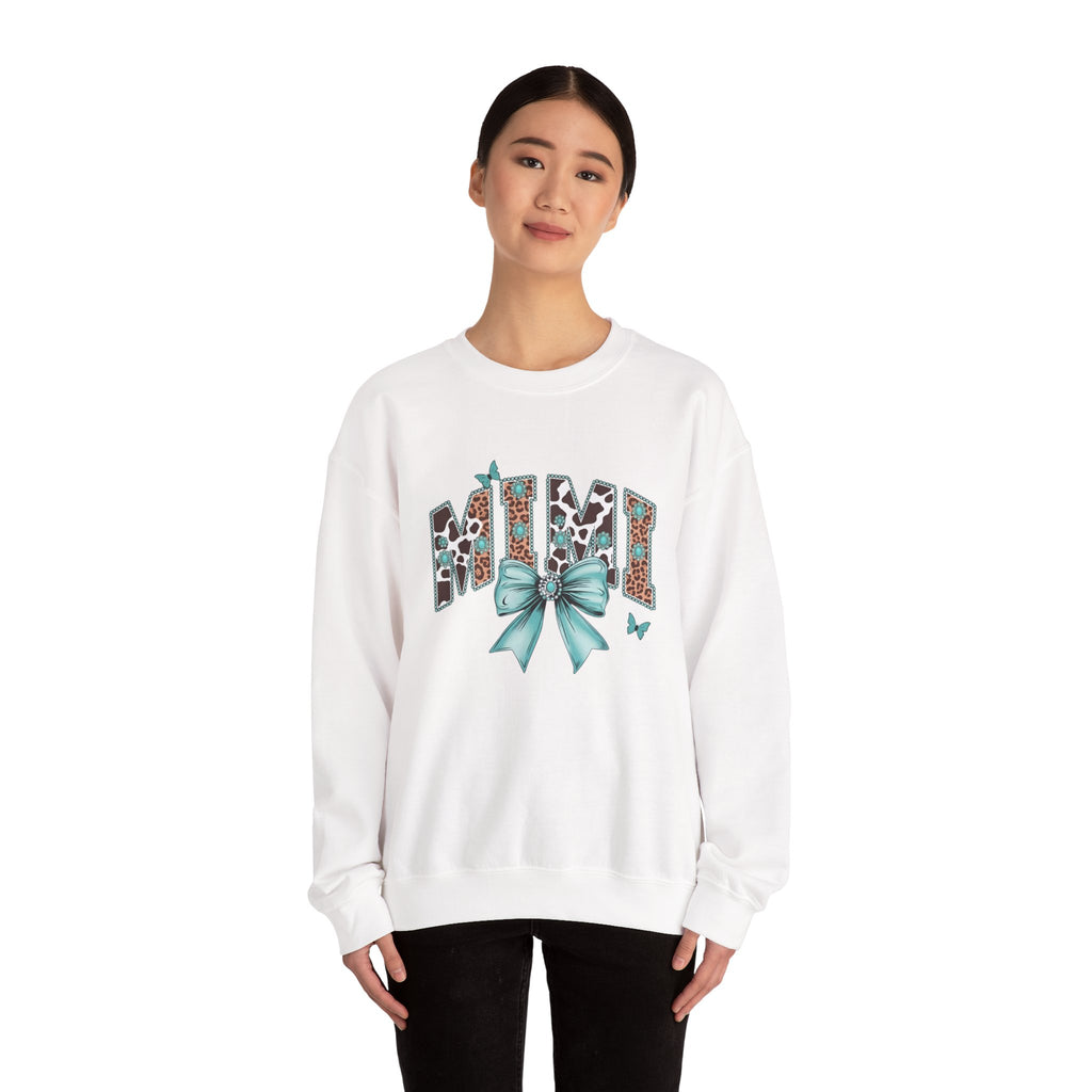 Mimi Teal Bow Sweatshirt